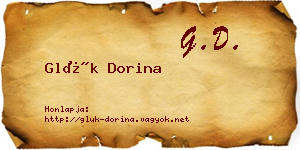 Glük Dorina névjegykártya